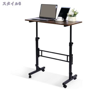 昇降デスク 小さめ 折りたたみテーブル サイドテーブル 高さ調整 移動楽々 組立簡単 キャスター付き 省スペース おしゃれ パソコンデスク スタンディングデスク キャスター 昇降 高さ調節