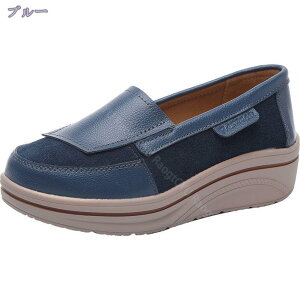 モカシン 厚底 シューズ レディース 可愛い スリッポン ウェッジソール 美脚 5cmヒール カジュアルシューズ ローカット 履きやすい ローファー 学生 ヒール 婦人靴 ウォーキング 楽ちんスリ