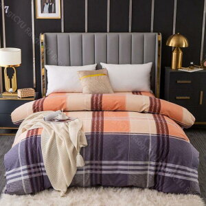 布団カバー クイーン4点セット チェック柄 かわいい 綿100% 春夏用 柔軟性 寝具カバー 花柄 単品売り 掛け布団カバー 200*230cm シンプル 洋式 和式兼用 シングル 北欧風 ピーチスキン加工 通気