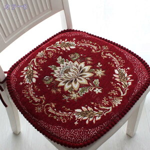 椅子 クッション シートクッション 座布団 チェア用 ひも付き 花柄 食卓椅子用クッション ダイニング 北欧 セット 低反発ダイニングチェア用クッション 紐付き シートクッション おしゃれ