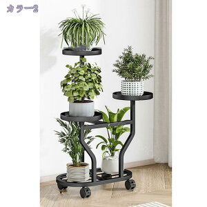 フラワーラック 屋外 プランターラック ガーデンラック プランタースタンド 花台 おしゃれ 室内 キャスター付き スチール キャスター ガーデニングラック リビング 寝 室 ベランダ 植木鉢