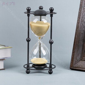 300円OFFクーポン 砂時計 サンドタイマー インテリアタイマー 砂時計タイマー プラスチック枠 砂タイマー アンティーク おしゃれ 15分計 リビングルーム オフィス モダン デコレーション クリ