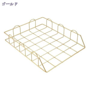 1600円OFFクーポン ファイルトレー レタートレー 単品 書類収納 卓上収納 A4サイズ 無地 ローズゴールド ゴールドカラー 軽量 積み重ね可能 多機能 整理 可愛い おしゃれ 便利 オフィス 事務用