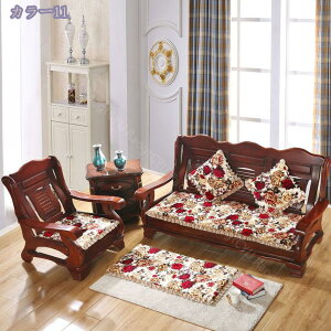 ソファパッド もちもち クッション 座布団 座椅子 長座布団 低反発 ファスナー付き おしゃれ あったか 北欧 シンプル ごろ寝用 滑り止め加工 花柄 キルティング 秋冬用 2人掛け用 3人掛け用 4