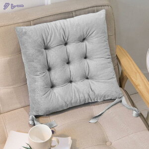 シートクッション スクエア型 座布団 低反発クッション 無地 ひも付き 滑り止め付き チェアパッド 座面クッション 食卓/畳/椅子/床 ふわふわ 疲れない オールシーズン オフィス/畳/椅子/車用
