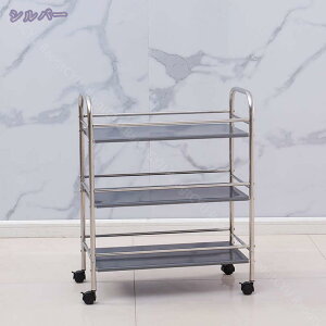 キッチンワゴン キャスター付き スチール 棚 3段 幅40 奥行32 高さ76 ステンレス ワゴン キッチンラック ステンレスラック ランドリー 軽量 キッチンカート 軽い キッチン 台所 洗面台 隙間 す