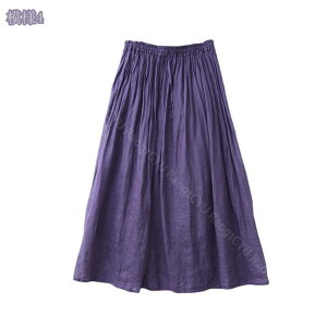 2000円OFFクーポン マキシスカート Aライン レディース 春 夏 リゾート マキシスカート 薄手 ウエストゴム ギャザー シワ感 ハイウエスト ナチュラル 無地 鮮やか カラーコットン 綿 コットン