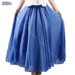 リネンスカート Aライン ウエストゴム フレアスカート 春 夏 広幅 ふんわり 森ガール 無地 マキシスカート シンプル ウエストゴム 透けない 綿麻 リネン レディース 裏地付き 体型カバー 着