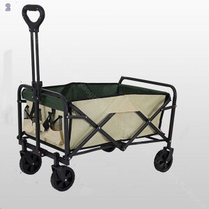 アウトドアキャリー 折りたたみ可能 ワイドタイヤ 大容量 耐荷重 キャンプ アウトドア用 イベント 荷台 頑丈 収納ポケット 調節可能ハンドル 多地形走行 簡単操作 アウトドアキャンプカー