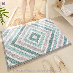 ランドリールーム 四季適用 汚れ落とし 滑り止め性 耐磨耗性 兼用 泥除け 砂落とし 薄型 防音 花柄 バスマット 風呂マット トイレ シャギー 浴室 キッチン おしゃれ 丸洗い可 四季用 部屋 リ