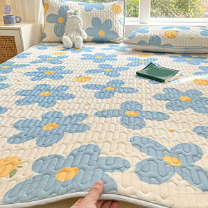 1000円OFFクーポン ラテックス敷きパッド 涼感マット 接触涼しい感 ベットパッド 四隅ズレ防止ゴムバンド付き 丸洗いOK 暑さ対策 カジュアル 華やか キルティング 来客用 空調マット 柔らかい