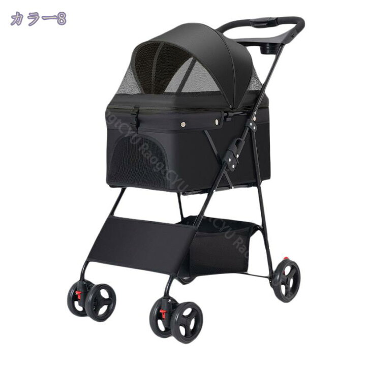 楽天市場】4輪ペットカート(ブラック)耐荷重15kg 小型犬 - 中型犬 