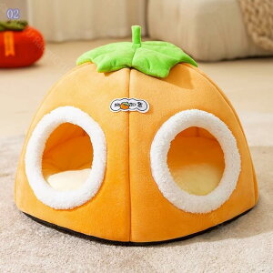 猫 ペットハウス クッション付 ドーム型ハウス 猫用 折りたたみ式 あったか 防寒 寒さ対策 ペット用品 室内用 屋根型 滑り止め 耐噛み ぐっすり眠る 柔らか 多頭飼い 保温防寒 休憩所 ペット
