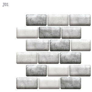 壁紙 シール タイルシート モザイクタイルシール レンガ 3d壁紙 キッチン 耐熱 防水 貼ってはがせる 北欧 水回り 洗面所 壁紙 ウォールステッカー 5枚セット カッティングシート防汚 防油 無