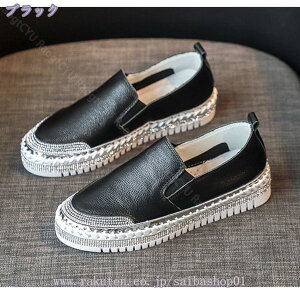 厚底 スニーカー レディース キラキラ スパンコール 厚底シューズ カジュアル 歩きやすい シンプル 3cm サイドゴア 美脚 スリッポン 厚底スニーカー カジュアルシューズ ウォーキングシュー