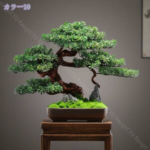 迎客松 人工観葉植物 卓上飾り 羅漢松 迎客松 茶道 インテリア ミニ竹盆栽 フェイクグリーン 和モダン リビングルーム オフィスデコレーション 人工観葉植物 侘び寂び 卓上 オブジエ 置物 Ra