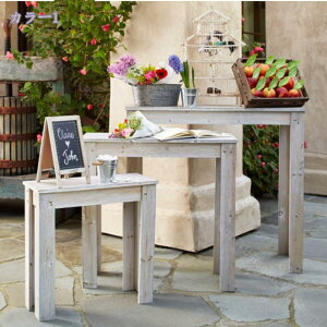 ホワイトスツール風花台 3点セット ロータイプ ガーデニング 花台 ディスプレイ インテリア 庭 玄関 装飾スツール おしゃれ 室内室外 花台 木製 フラワースタンド サイドテーブル アンティ