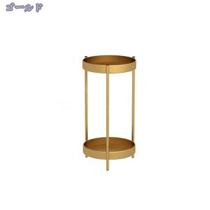 フラワースタンド 2段 ガーデンラック アイアン プランタースタンド 花台 二鉢置き 屋外 室内 盆栽棚 植物棚 園芸ラック ブラック ゴールド おしゃれ インテリア 観葉植物 置き 台 棚 玄関 プ