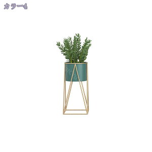 フラワースタンド おしゃれ プランタースタンド ゴールド 47cm 花台 室内 アイアン プランター スタンド スリム 観葉植物 台 ポット カバー フラワー ラック コンパクト 鉢 植木鉢 鉢置き 玄関