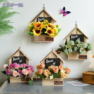 2000円OFFクーポン 4点セット 造花 吊り下げ 壁掛け 北欧風 装飾 シルクフラワー 花束 人工観葉植物 本物そっくり 室内飾り ギフト プレゼント 贈り物 感謝 母の日 撮影 バラ ユーカリ 結婚式