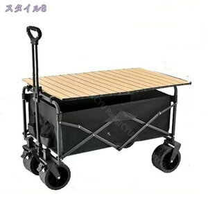 2000円OFFクーポン 耐荷重150kg テーブル付き 折りたたみ キャリーカート キャリーワゴン 大型 大型タイヤ アウトドア ワゴン 頑丈 マルチキャリー アウトドアワゴン ビッグサイズ アウトドア