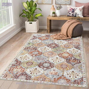 ペルシャ絨毯風 ラグ カーペット 長方形 エスニック 滑り止め付き 北欧風 ラグマット 耐磨耗性 防音 じゅうたん 寝室 リビング 玄関マット 床暖房対応 赤 民族風 モロッコ 洋風 オールシーズ