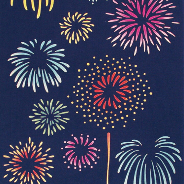 水面花火 Kenema Sps インテリア タペストリー ネイビー 壁飾り 夏の風物詩 手ぬぐい 手拭い 手染め 打ち上げ花火 日本製 紺 花火大会 Sale 72 Off 日本製