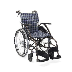 【メーカー直送・代引き不可】アルミ製ノーパンクタイヤ車いすWAVIT
