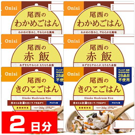 アレルギー対応非常食セット 2日分6食セット