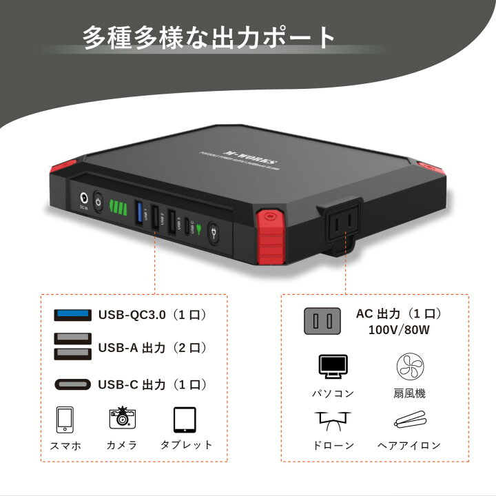 楽天市場】【4/1はP10倍】【公式ショップ】 M-WORKS ポータブル電源 