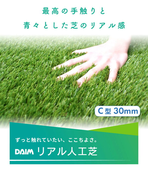 楽天市場】【4月限定ポイント2倍！】daim 人工芝 C型 芝丈30mm 1m×1m 