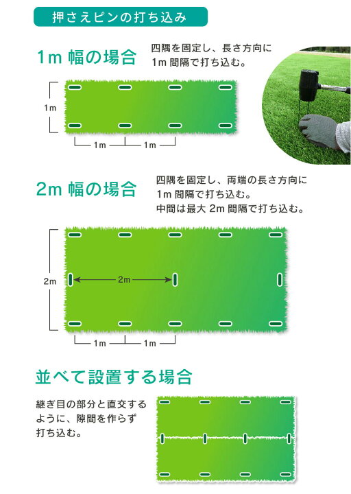 楽天市場】daim 人工芝 C型 芝丈30mm リアル diy リアル人工芝 ロール 