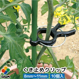daim くき止めクリップ 8mm〜11mm支柱用 10個入 誘引 茎止め 茎 育苗 園芸 クリップ 家庭菜園 トマト ナス なす キュウリ きゅうり スイカ メロン 野菜
