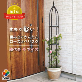 daim 組み立てかんたん ローズオベリスク 選べる4サイズ 直径25cm 40cm 高さ170cm 180cm 210cm 220cm バラ クレマチス つる性植物 diy ローズオベリスク ガーデンオベリスク つるバラ つる 花 支え 支柱 薔薇 ばら ガーデニング 送料無料