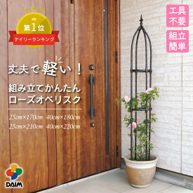 【クーポンで最大3,000円OFF】【常時ポイント5倍アップ】daim 組み立てかんたん ローズオベリスク 選べる4サイズ 直径25cm 40cm 高さ170cm 180cm 210cm 220cm バラ クレマチス つる性植物 diy ローズオベリスク