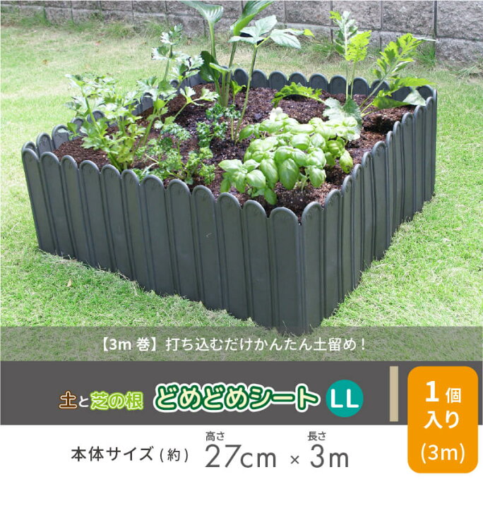楽天市場 Daim 土と芝の根 どめどめシートll 高さ27cm 長さ3m Diy 花壇フェンス 花壇 土留め 土留 土止め 根止め ドメドメシート 芝生 板 パネル ガーデニング 囲い フェンス 庭造り 家庭菜園 園芸 造園 3m巻 メーカー直販 第一ビニール 株