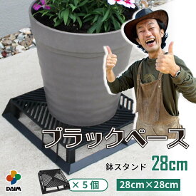 【カーメン君×daim コラボ】daim ブラックベース 28cm 5個フラワースタンド ブラック 鉢スタンド 鉢植え台 鉢台 カーメンくん 植木鉢 置き 台 園芸 プランター スタンド 根腐れ防止 排水 通気性 良い 害虫防止