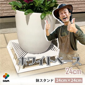 【カーメン君×daim コラボ】daim ホワイトベース 24cm フラワースタンド ブラックベース 鉢スタンド 鉢植え台 鉢台 カーメンくん 植木鉢 置き 台 園芸 プランター スタンド 根腐れ防止 排水
