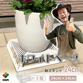 【カーメン君×daim コラボ】ホワイトベース 24cm 5個 フラワースタンド ブラックベース 鉢スタンド 鉢植え台 鉢台 カーメンくん 植木鉢 置き 台 園芸 プランター スタンド 根腐れ防止 排水 通気性