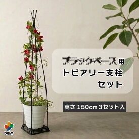 daim ブラックベース用トピアリー支柱セット 高さ150cm 3セット 支柱 バラ クレマチス つる性植物 オベリスク 園芸支柱 園芸用支柱 園芸 フラワー サポート つる植物