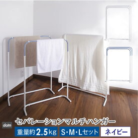 【クーポンで最大3,000円OFF】daim ストローランド セパレーションマルチハンガー タオルハンガー ハンガー シンプル おしゃれ ストライプ 室内干し 3サイズ コンパクト収納 収納 ランドリー 送料無料