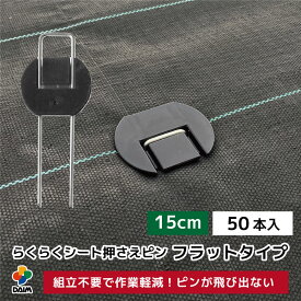 daim らくらくシート押さえピン フラットタイプ 長さ 15cm 50本入 防草シート押さえピン 防草シート留め具 防草シートピン 固定 防草シート ピン 押さえピン 防草ピン マルチ 押さえ 防草 留め具