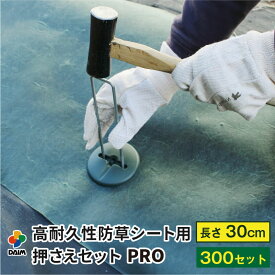 daim 高耐久性防草シート用押さえセット プロ 30cm 直径4mm コの字ピン 300セット入り 太い 剣先 防草シート ピン マルチ 押さえ おさえ 防そうシート 除草シート ぼうそうしーと 防草しーと 雑草 対策 釘押さえ 第一ビニール
