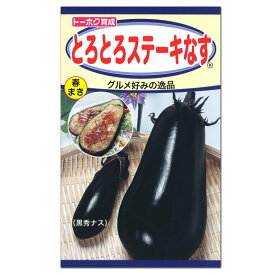 トーホク とろとろステーキなす 種 種の生産地 栃木県 大型品種 家庭菜園 茄子 なす ナスのタネ たね 種子なす 焼きナス 夏野菜