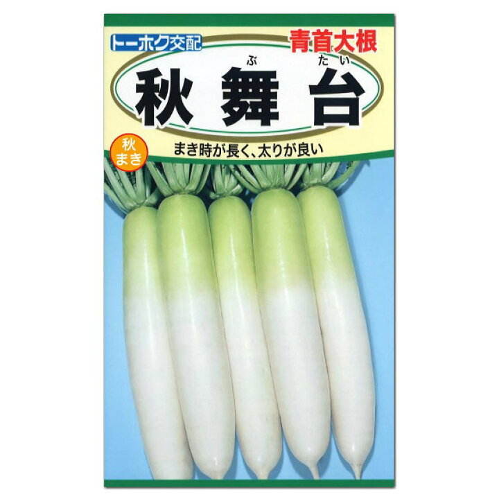 楽天市場 トーホク 青首大根 秋舞台 種 秋まき 家庭菜園 だいこん たね ダイコンのタネ 野菜 ガーデニングと雑貨の菜園ライフ
