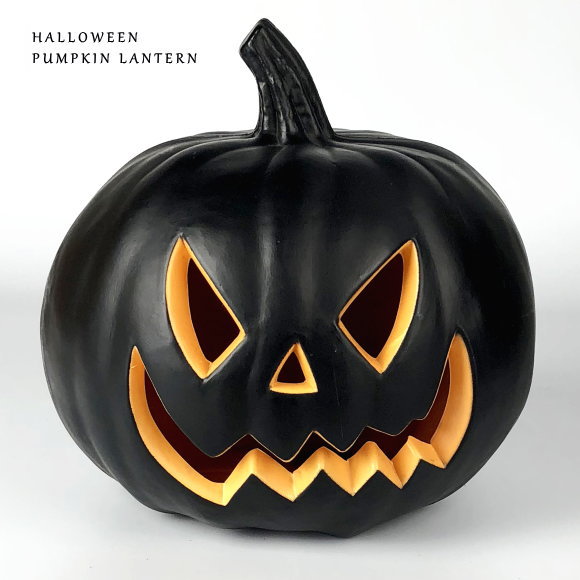 ハロウィンに欠かせないジャック オー ランタン 新製品 かわいいブラックパンプキンランタン 1214 かぼちゃ オブジェ 引き出物 店舗装飾 モノトーン インテリア雑貨 パンプキンライト 置物 飾り ジャックオーランタン