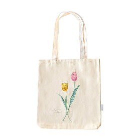 刺繍トートバッグ L チューリップ IT001-2 かわいい 花 花柄 かばん カバン 手さげ おしゃれ 北欧 モダン 大きい