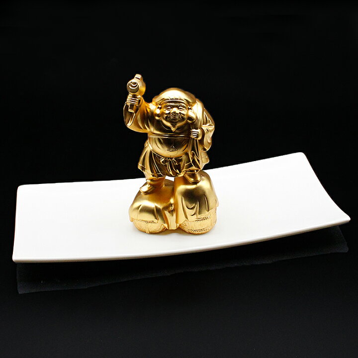 楽天市場】大黒様 大黒天 だいこく 像 福笹船付 24K 純金メッキ 御守り  