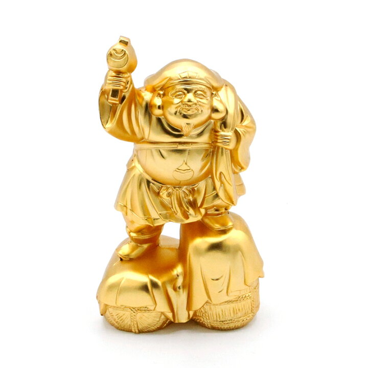 楽天市場】大黒様 大黒天 だいこく 像 福笹船付 24K 純金メッキ 御守り 