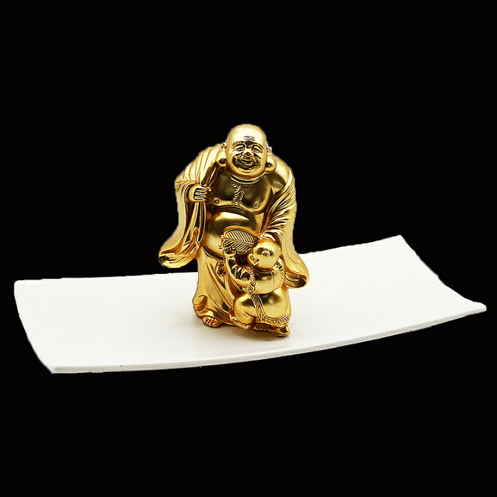 楽天市場】布袋様 ほてい様 布袋尊 ホテイ 像 寿台座付 24K 純金メッキ 